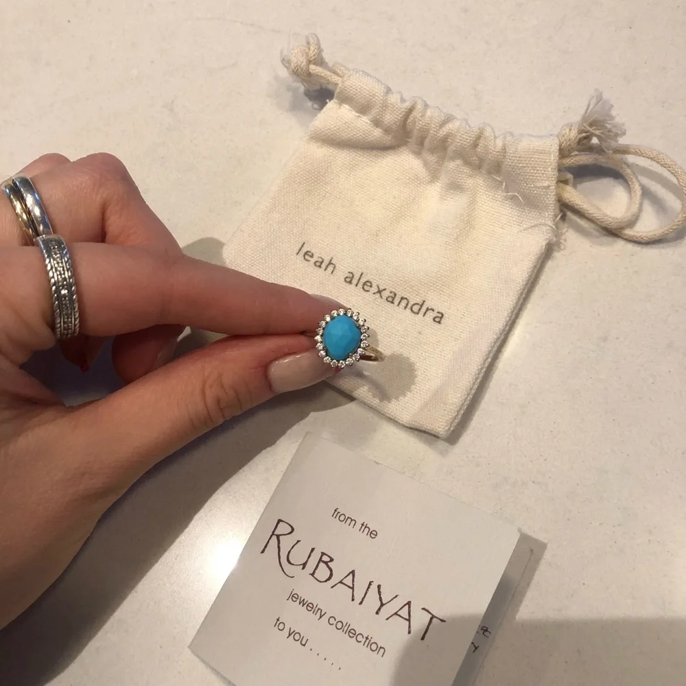 Turquoise gold ring - Picture 5 of 8